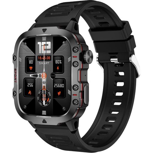 findtime Militär Outdoor Smartwatch Herren, Fitnessuhr mit Telefonfunktion, Schrittzähler Uhr, Herzfrequenz-/Blutdruckmessung, Schlafmonitor