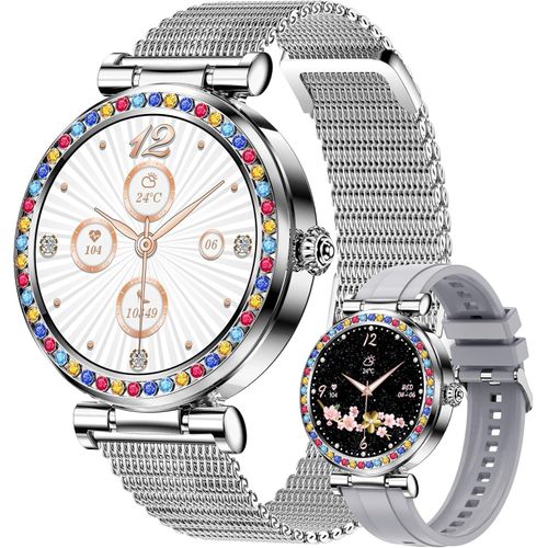 mit Telefonfunktion, 1,27” AMOLED Fitness Smart Watch Fitness Tracker 123 Sportmodi Aktivitätstracker mit Blutdruck Schlafmonitor Schrittzähler