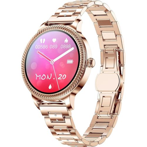 Strass Fitness Tracker IP68 Wasserdicht mit Pulsuhr Schrittzähler Uhr Blutdruck Herzfrequenzmesser Fitnessuhr für iOS Android Frauen Sportuhr