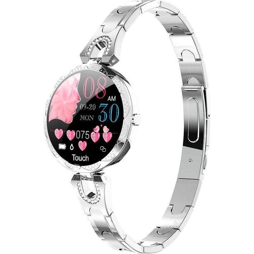 für Frauen Bluetooth Smartwatch kompatibel für Fitness-Tracker mit Herzfrequenz, Blutdruck, wasserdicht, Schrittzähler, Schlafaktivität