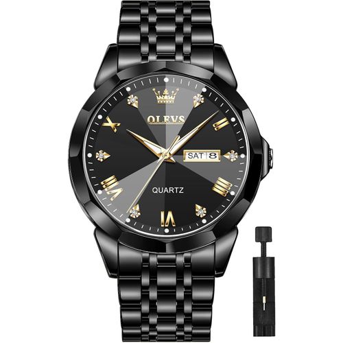 Lässig Mode Design Edelstahl Analog Uhren Herren Wasserdicht Leuchtend Business Kleid Uhren mit DatumsanzeigeQuarzuhr