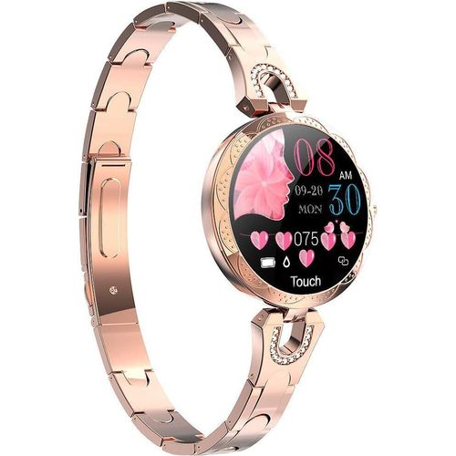 für Frauen Bluetooth Smartwatch kompatibel für Fitness-Tracker mit Herzfrequenz, Blutdruck, wasserdicht, Schrittzähler, Schlafaktivität