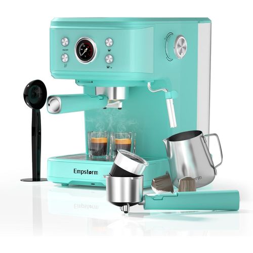 Espresso Siebträgermaschine, Kaffeemaschine mit Milchaufschäumer, 20 Bar Espressomaschine, 2 in 1 Expresso Machine Siebträger Kaffeemaschine
