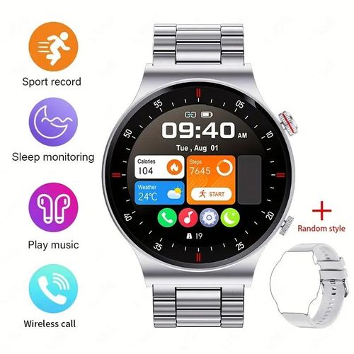 mit Volltouchscreen & Anrufbeantwortung –Wasserdichter Fitness-Tracker, Multi-Sportmodi, Drehknopf, magnetischem Laden, Kompatibel mit Android & iOS