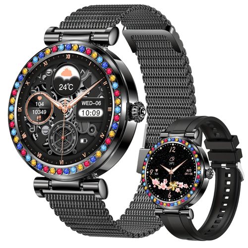Smartwatch für Damen und Herren (Anrufe annehmen/wählen), Smartwatch-Fitnesstracker für Android/iPhone, 3,23 cm Aktivitätstracker mit Kalorien