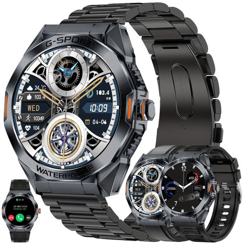 Smartwatch für Männer, Anrufe annehmen/tätigen, 3,71 cm große Smart-Fitness-Uhr für Männer – Anrufintegration, kabellose Anruf, für Android und iPhone