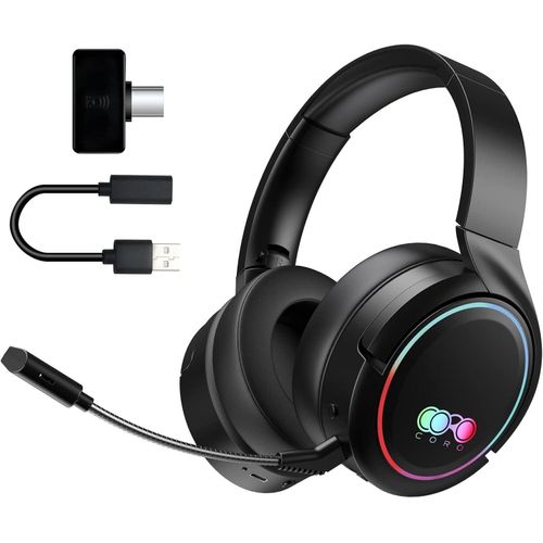 Gaming-Headset mit Mikrofon,2,4 GHz Wireless Headphones Over-Ear Kopfhörer Surround Sound, Ultraniedrige Latenz für PS4, PS5, Switch, Xbox, PC, Laptop
