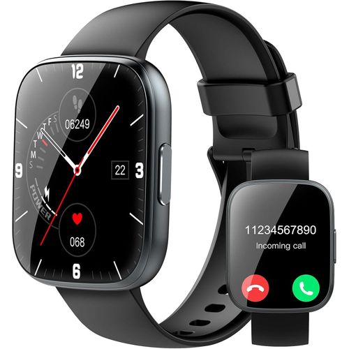Fur Herren Damen mit Telefonfunktion 112+ Sportmodi Fitness Herzfrequenz-Schrittzähler Schlafmonitor