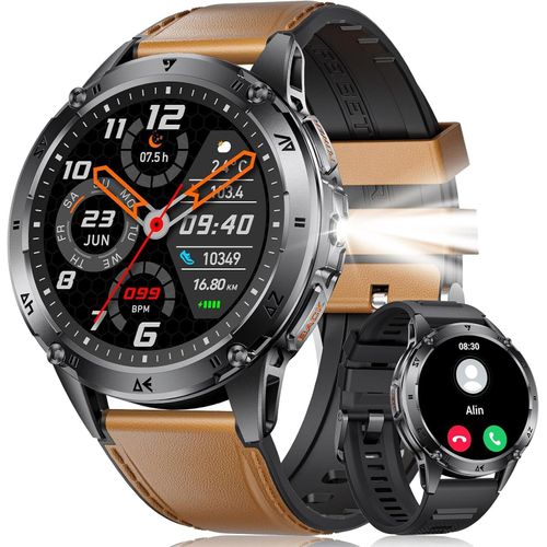 Damen-Smartwatch mit Blutdruckmessgerät Telefonfunktion/IP68 wasserdicht/120+ Sportmodus/Frauengesundheit/Kalorien/Herzfrequenz