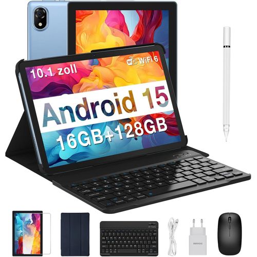 U10 mit Tastatur, WiFi 6 Gaming Tablets Widevine L1, 8MP + 5MP, 5060mAh, Kinder Tablets mit Stift, Tastatur, Maus, Hülle