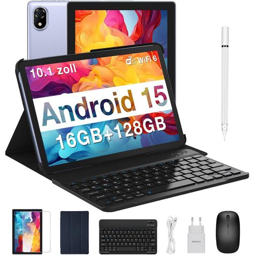 U10 mit Tastatur, WiFi 6 Gaming Tablets Widevine L1, 8MP + 5MP, 5060mAh, Kinder Tablets mit Stift, Tastatur, Maus, Hülle