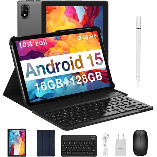 U10 mit Tastatur, WiFi 6 Gaming Tablets Widevine L1, 8MP + 5MP, 5060mAh, Kinder Tablets mit Stift, Tastatur, Maus, Hülle