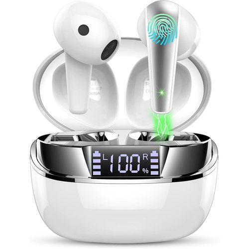 Kopfhörer mit Bluetooth 5.3, HiFi Stereo Kopfhörer, ENC Geräuschunterdrückung, USB-C Ohrhörer, LED-Anzeige, 47 Stunden Akkulaufzeit, IP7 Wasserdicht