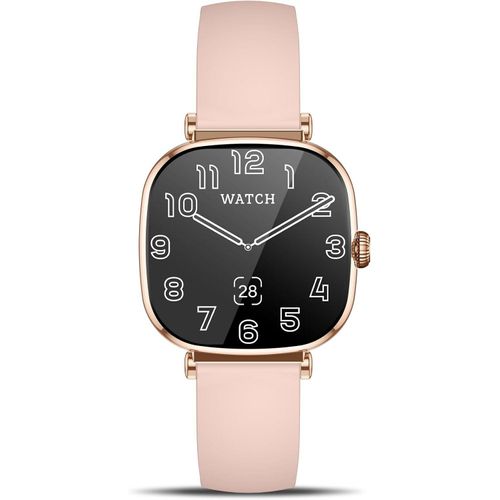Smartwatch Damen mit Telefonfunktion 24H Herzfrequenz/Stress, SpO2 Pulsmesser Schlafmonitor DIY Dial 100+ Sportmodi IP68