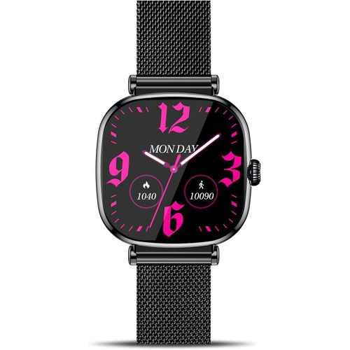 Smartwatch Damen mit Telefonfunktion 24H Herzfrequenz/Stress, SpO2 Pulsmesser Schlafmonitor DIY Dial 100+ Sportmodi IP68