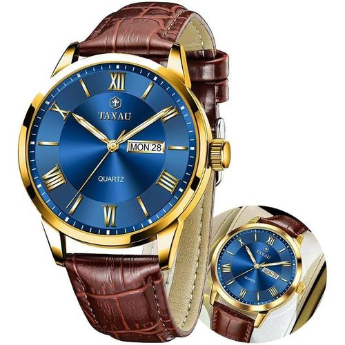 Uhren Herren Gentleman Herrenuhr Business Freizeit Herren Uhren Luxus Herren Armbanduhr Römische Ziffern Männer Uhr Mit Datums- & Tagesanzeige Herren