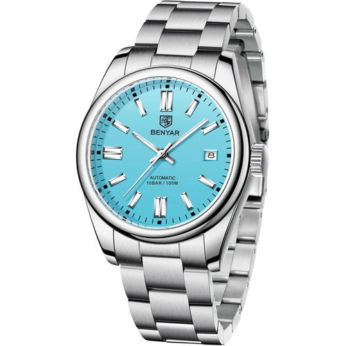 Herren-Automatikuhr Edelstahlarmband Wasserdicht Leuchtend Casual Business Sport Analog Datum
