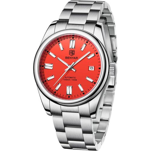 Herren-Automatikuhr Edelstahlarmband Wasserdicht Leuchtend Casual Business Sport Analog Datum