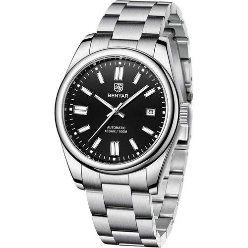 Herren-Automatikuhr Edelstahlarmband Wasserdicht Leuchtend Casual Business Sport Analog Datum