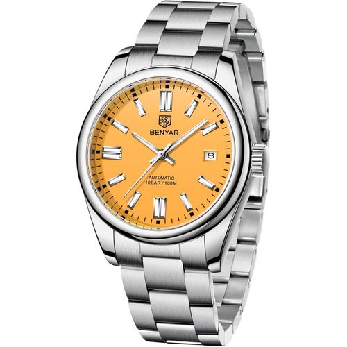 Herren-Automatikuhr Edelstahlarmband Wasserdicht Leuchtend Casual Business Sport Analog Datum