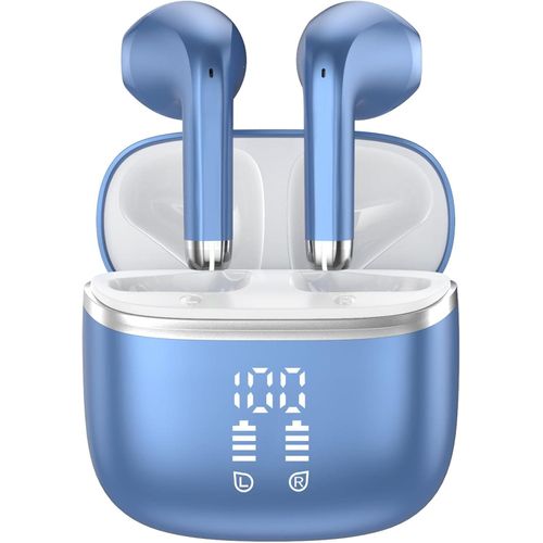 Kopfhörer Bluetooth 5.4 In Ear mit 4 ENC Noise Cancelling Mic, 40H Spielzeit mit LED, IP7 Wasserdicht in Ear Ohrhörer für Arbeit/Studium/Freizeit