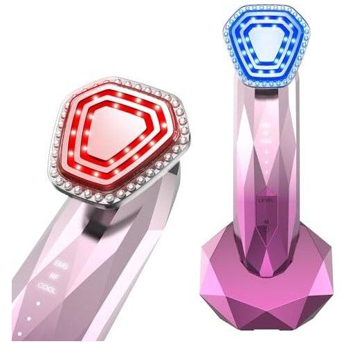 Funkfrequenz-Geräte-Gesichtsmassagegeräte, 6-in-1 EMS Anti-Aging-Massagebast
