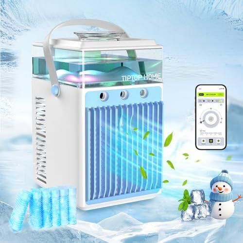 Mobile Klimaanlage, 5-in-1 tragbar, Conditioner ohne Abgasschlauch, Mini-Spray-Spray-Spray-Nachtlicht, Conditioner Home, Büro,