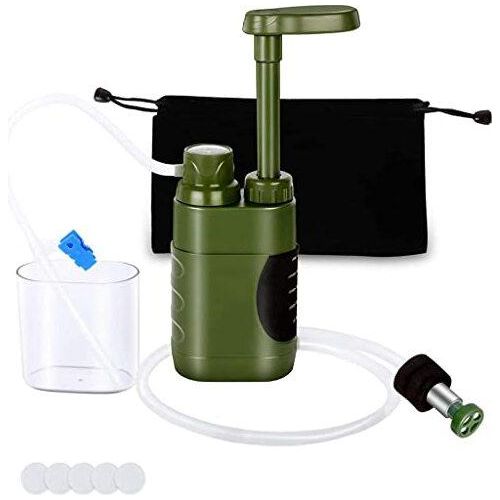 Outdoor -Überlebenswasserfilter im Freien, Filtrationssystem, tragbares Camping 5000L -Purifikator -Wandern, Reisen