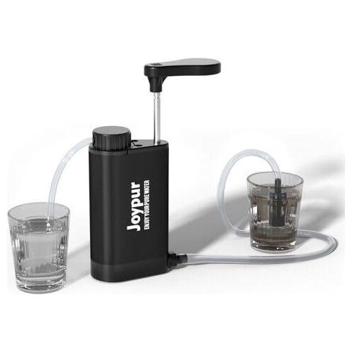 Joypur Wasserfilter Outdoor Survival - Trinken Metall 6000 l Kapazität Tragbarer Conditioner Camping -Wanderfall usw. (schwarz)