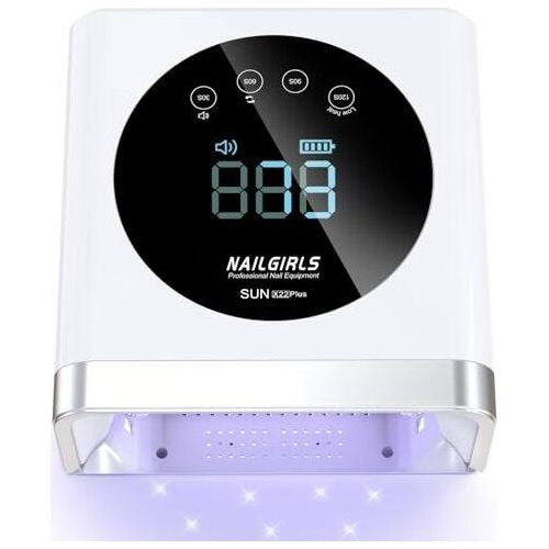 Nagelgirls LED UV -Lampe -Nägel, wiederaufladbare 150 -W -Nagellampe, 4 Timer, Autosensor, LCD -Display, polnischer Trockner, Gerät, abnehmbare Magnet