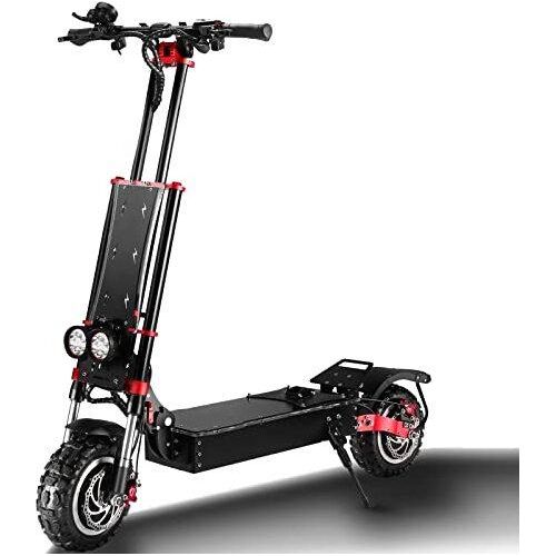 Elektrischer Roller Erwachsener, E-Scooter, faltbar, Doppelmotor, Federung 11 Zoll Offroad-Reifen, 60 V 43 Ah Lithiumbatterie, 400 kg Last