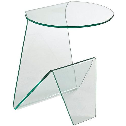 Beistelltisch PAROLI, transparent (transparent, transparent, transparent), B:45cm H:41cm T:41cm, Tische, Beistelltisch, Sicherheitsglas ESG