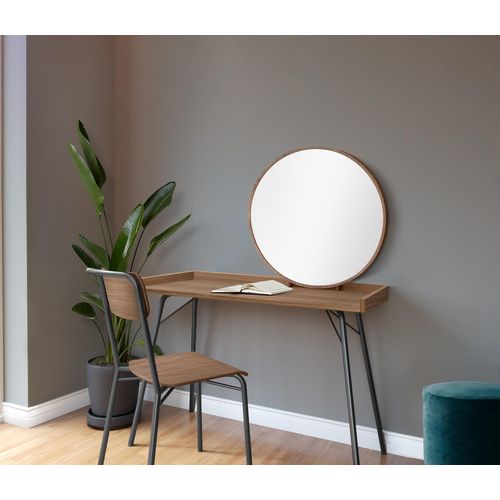Schminktisch ANDAS, braun (nuss), B:115cm H:78cm T:52cm, Tische, besonderes Design