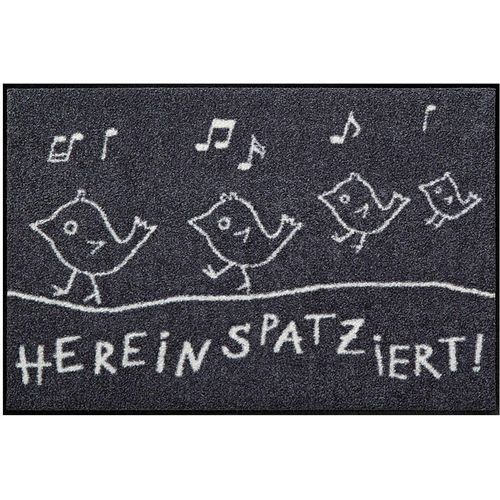 Fußmatte SALONLOEWE, grau (anthrazit, ecru), B:50cm H:7mm L:75cm, Polyamid, Polyamid, Teppiche