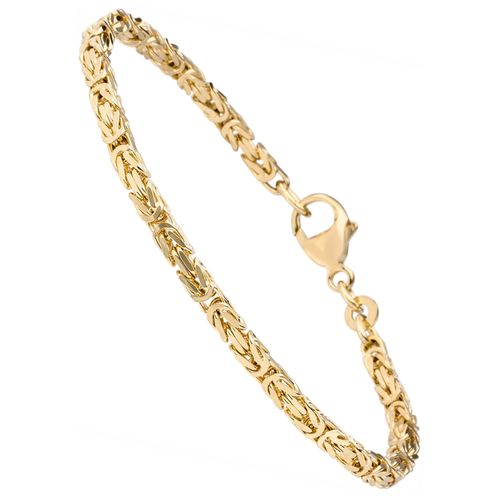 Armband JOBO, gold (gelbgold 333), Armbänder, Damen, Gelbgold 333, Königsarmband, Königsarmband 333 Gold massiv 19 cm