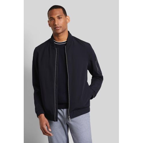 Blouson BUGATTI, Herren, Gr. 56, blau (marine), 100% Polyester, unifarben, casual, slim fit, Langarm normaler Saum, Jacken, mit Stretchfunktion