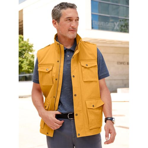 Kurzweste MARCO DONATI, Herren, Gr. 56, gelb (ocker), 100% Baumwolle, unifarben, Westen