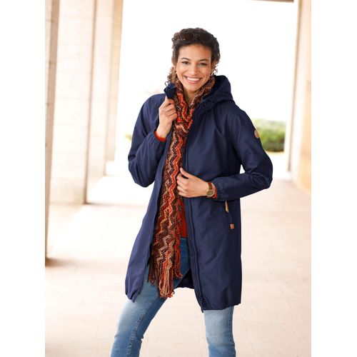 Kurzmantel CASUAL LOOKS, Damen, Gr. 26, blau (marine), 100% Polyester, Bündchen:5% Elasthan, 95% Polyester, Mäntel