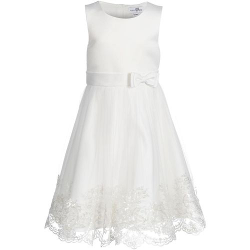 Cocktailkleid HAPPY GIRLS, Mädchen, Gr. 104, N-Gr, beige (ecru), Jersey, Obermaterial: 100% Polyester, festlich, Rundhals, ohne Ärmel, Kleider