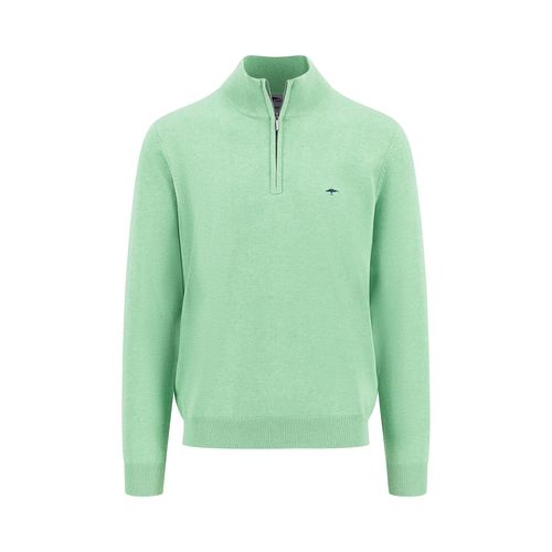 Troyer FYNCH-HATTON, Herren, Gr. M, grün (turf grün), Strick, Obermaterial: 100% Baumwolle, casual, bequem, Langarm Bündchen, Pullover, mit Logostickerei