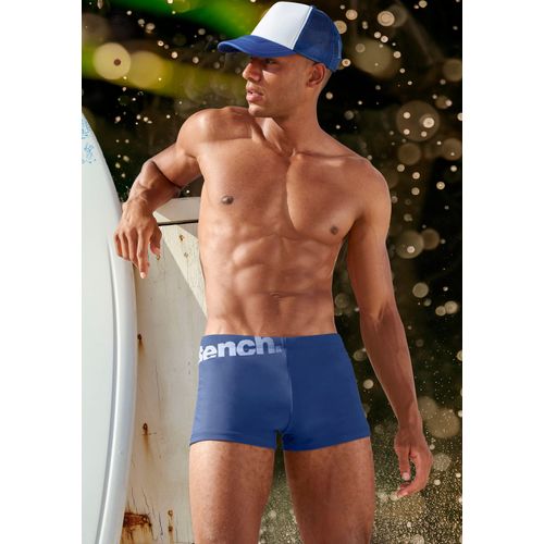 Boxer-Badehose BENCH., Herren, Gr. 4, N-Gr, blau (royalblau), Recycling-Polyamid, unifarben, kontrastfarbene Details, Badehosen, mit Bench-Schriftzug