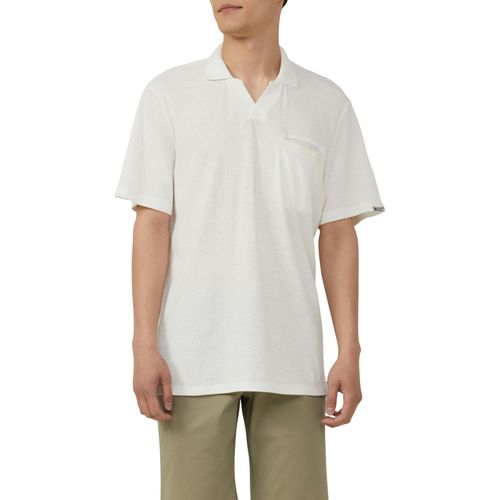 Poloshirt S.OLIVER, Herren, Gr. XXL, weiß, Jersey, Obermaterial: 100% Baumwolle, unifarben, casual, regular fit taillenbedeckt, Kurzarm, Shirts, mit Brusttasche