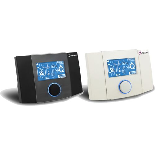 ecoKOM 250 Kaminregler für Pufferspeicher mit WW Speicher Schwarz 150
