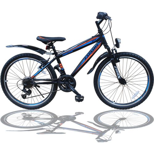 20 Zoll Fahrrad MTB mit Beleuchtung und SHIMANO 18-Gang Faster SBO