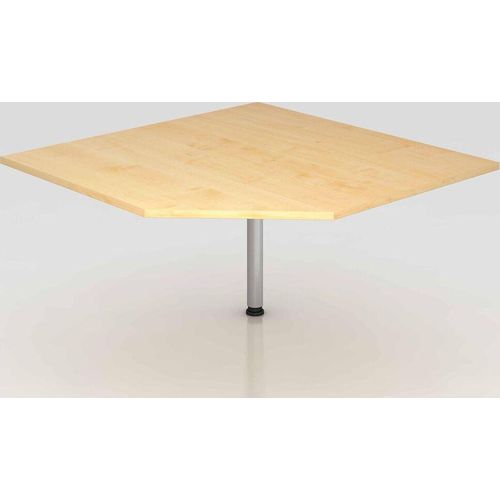 Anbauplatte trapezförmig 120 x 120 cm Ahorn, Farbe Gestell:Graphit