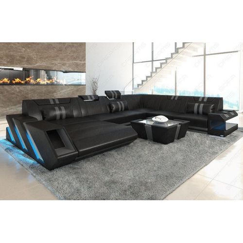 Wohnlandschaft Apollonia in Premium Kunstleder XXL Sofa
