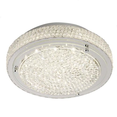 LED Deckenleuchte Vesta 30cm chrom Kristallglasschirm 12W 4000K neutralweiß