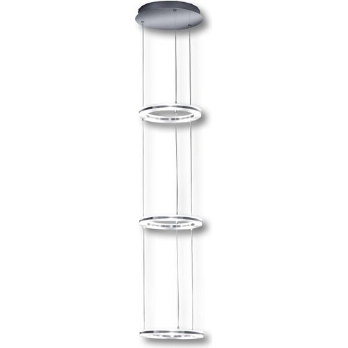 Deutsche LED Hängeleuchte Nickel Matt Chrom 50W/230V 5000lm Dimmbar Höhe 135cm