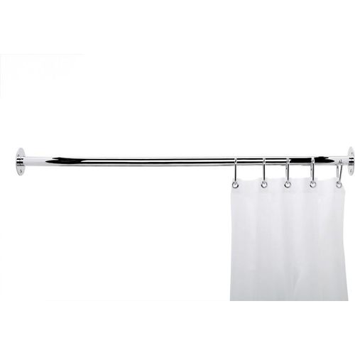 FRELU Duschvorhang Weiß - Duschvorhangstangensystem - Aus Polyester - Waschbar, Größe:2400x2000mm. 16Ösen