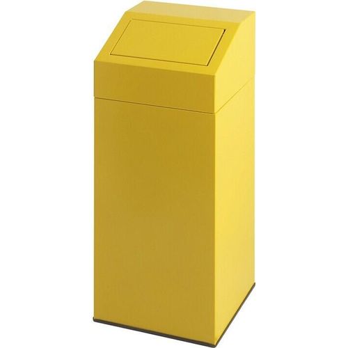 Abfallbehälter mit Druckdeckel 76 Liter, Farbe:Gelb